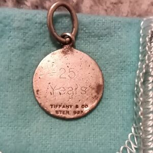 Vintage Tiffany & Co. Sterling Silver 25 Years Charm